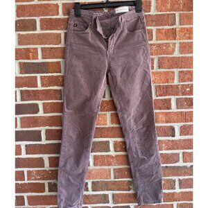 Anthropologie AG Stevie Ankle Corduroy Pants Mauve Dusty Rose Women’s 26R